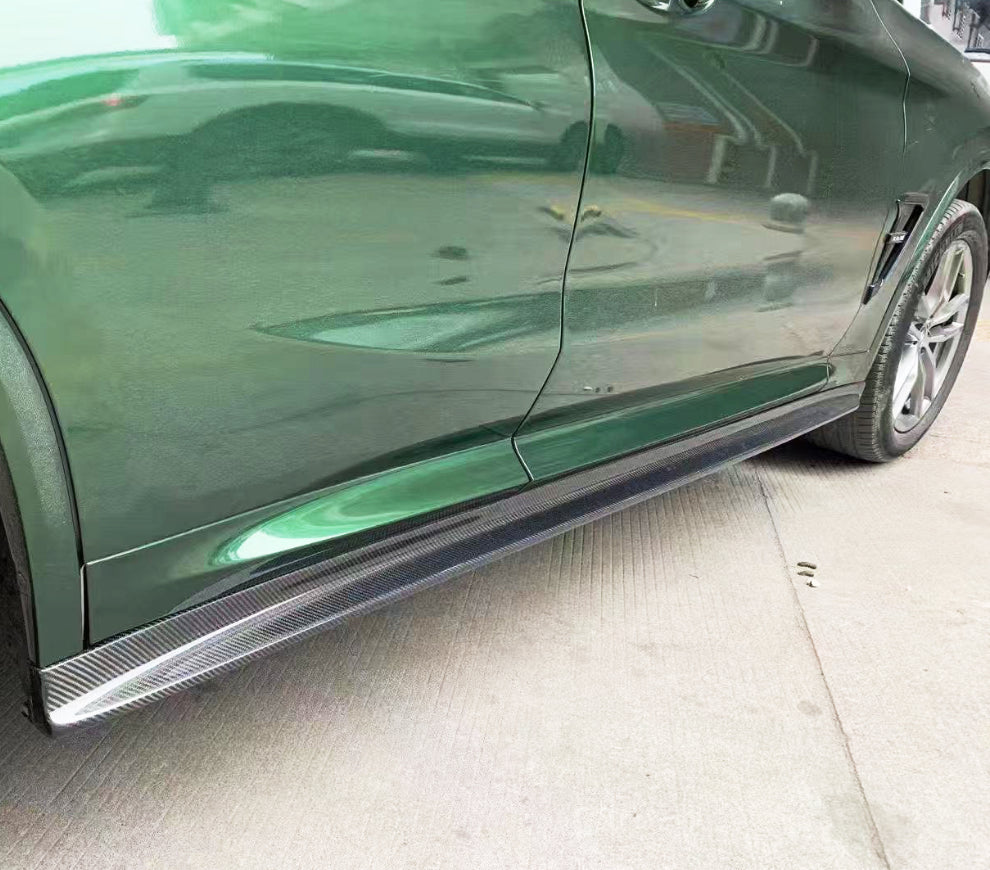 F97 X3 M / F98 X4 M V1 Carbon Fiber Side Skirt Extensions (LCI)