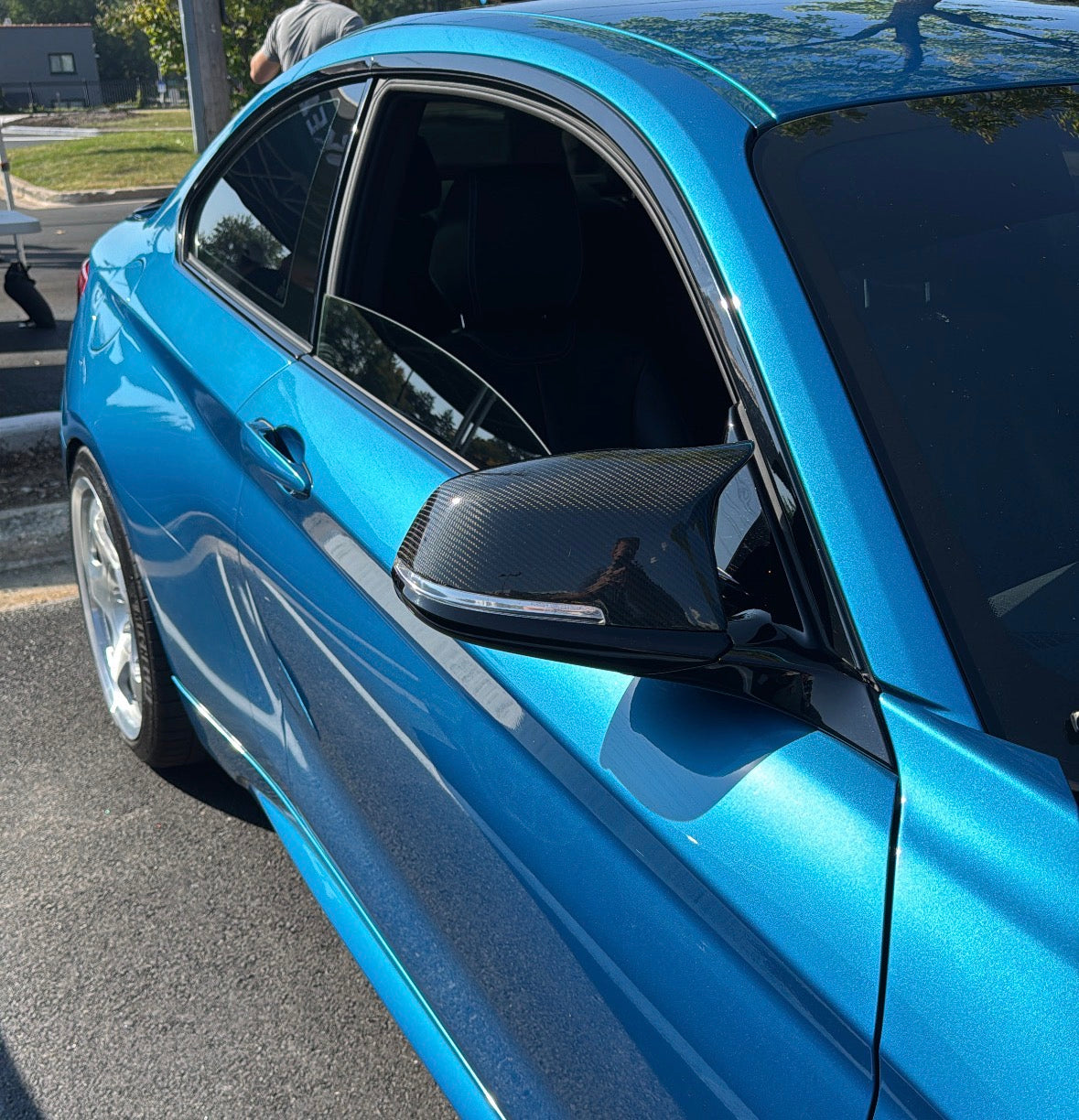 Carbon Fiber M Style Mirror Caps - F Series
