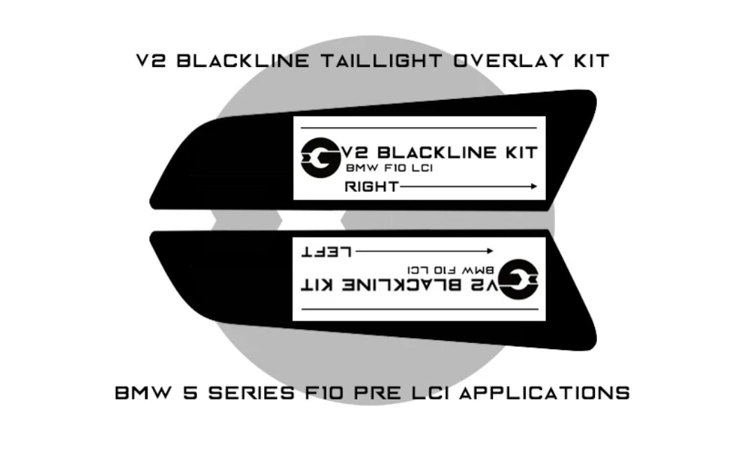 Goldenwrench F10 LCI BLACKLINE Taillight Overlay Kit