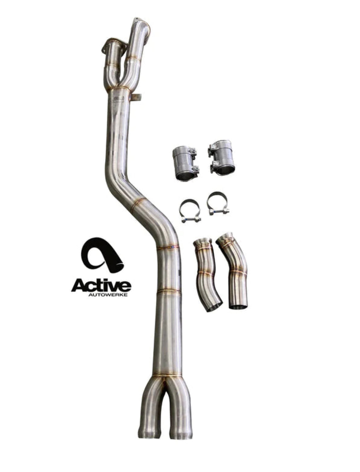 Active Autowerke G8x M3/M4 Mid-Pipe W/ G-Brace