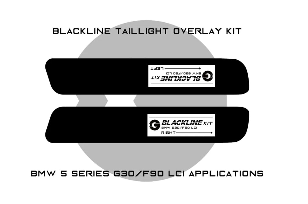 BMW 5 Series 2021+ (G30/F90 LCI) BLACKLINE Taillight Overlay Kit