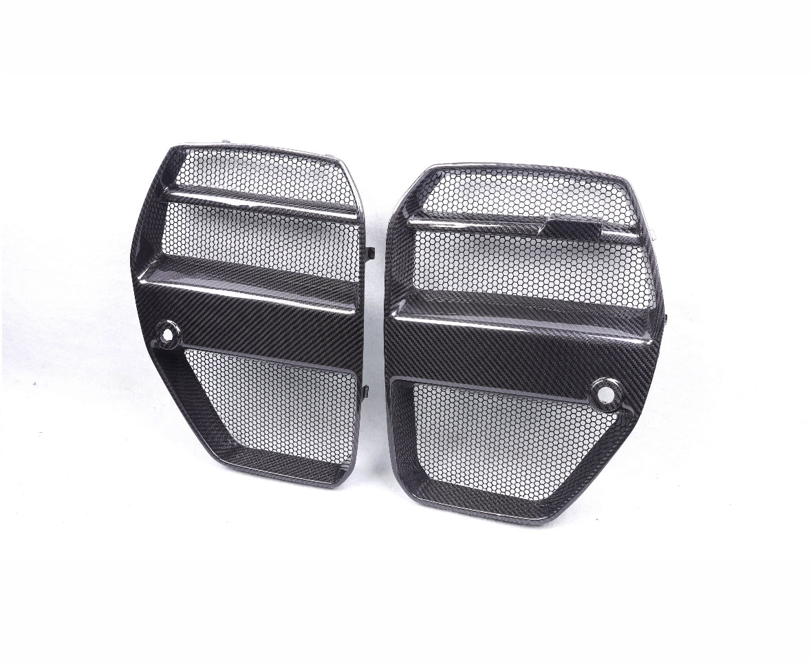 G8x M3/M4 V Style Carbon Fiber Grills With Protective Mesh