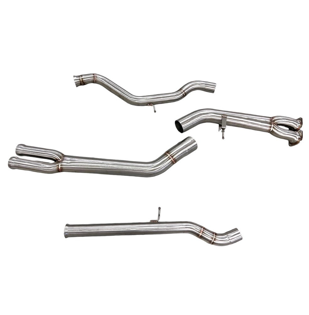 MAD BMW F87 M2C S55 Single Midpipe Non-Resonated W/ Brace