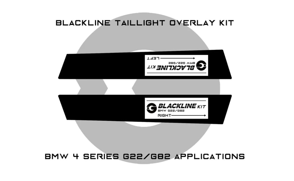 BMW 4 Series M4 Competition 2021+ (G22/G82 Pre LCI) BLACKLINE Taillight Overlay Kit