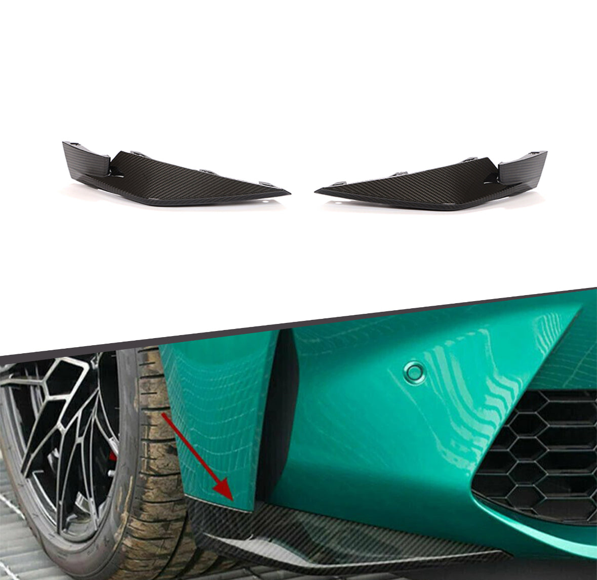 G8x M3/M4 Dry Carbon Fiber Front Splitters