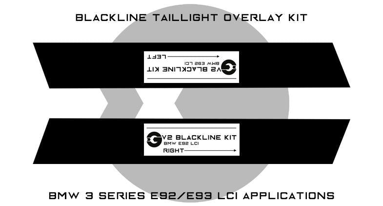 Goldenwrench E92 LCI Blackline Tail light overlay kit