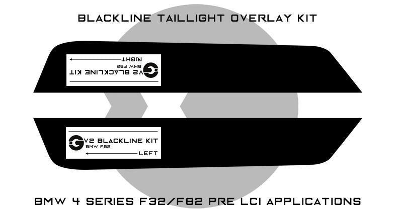 Goldenwrench F32/F82 PRE LCI BLACKLINE Tail light Overlay Kit