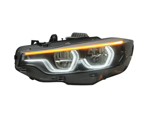 F8x M3/M4 & F32 Ikon Style Tricolor Yellow/White/Amber Headlights 1 to 1 (2014 - 2020)