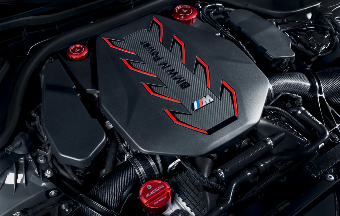 S68 BMW 2017+ S63/S68 Engine BLACKLINE Performance Edition RED Cap Set (Oi ...