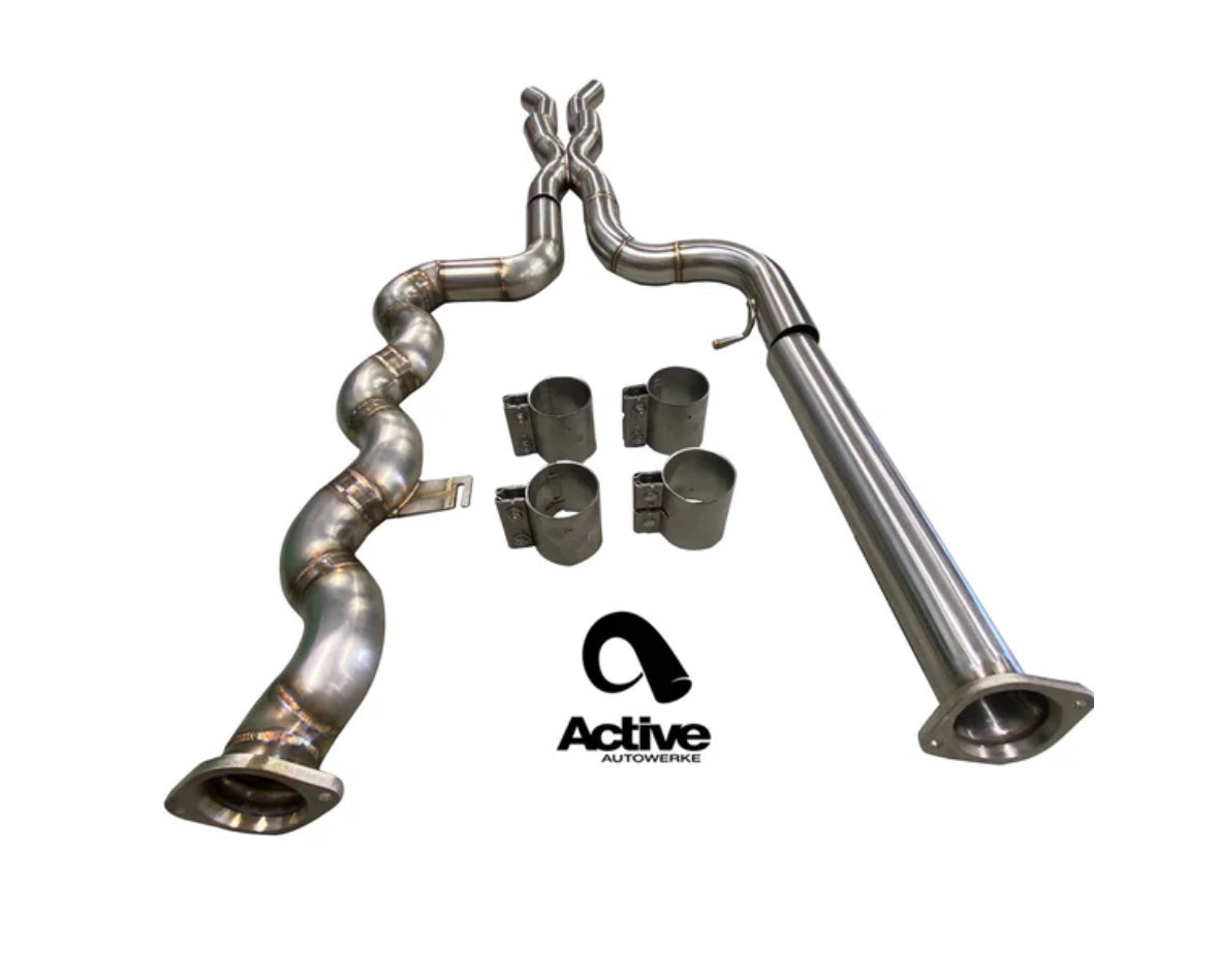 Active Autowerke G80/G82 M3/M4 Signature Equal Length mid-pipe with G-brace