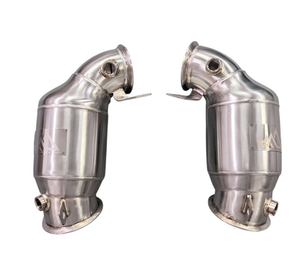 MAD BMW F9x M5 M8 Catted Downpipes W/ No CEL Guarantee