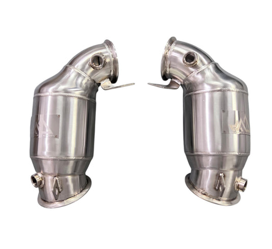 MAD BMW F9x M5 M8 Catted Downpipes W/ No CEL Guarantee