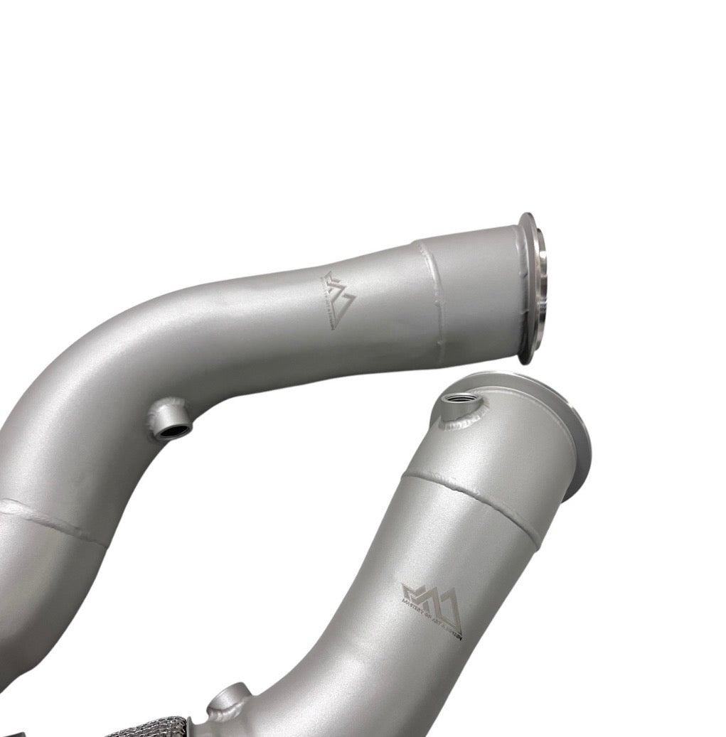 MAD BMW S55 3.5" Fat Boy Downpipes M2C M3 M4 W/ Flex Section