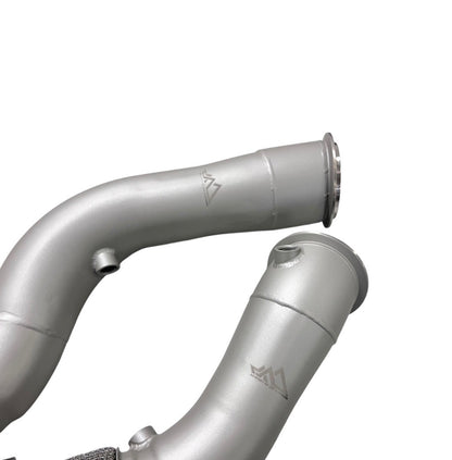 MAD BMW S55 3.5" Fat Boy Downpipes M2C M3 M4 W/ Flex Section