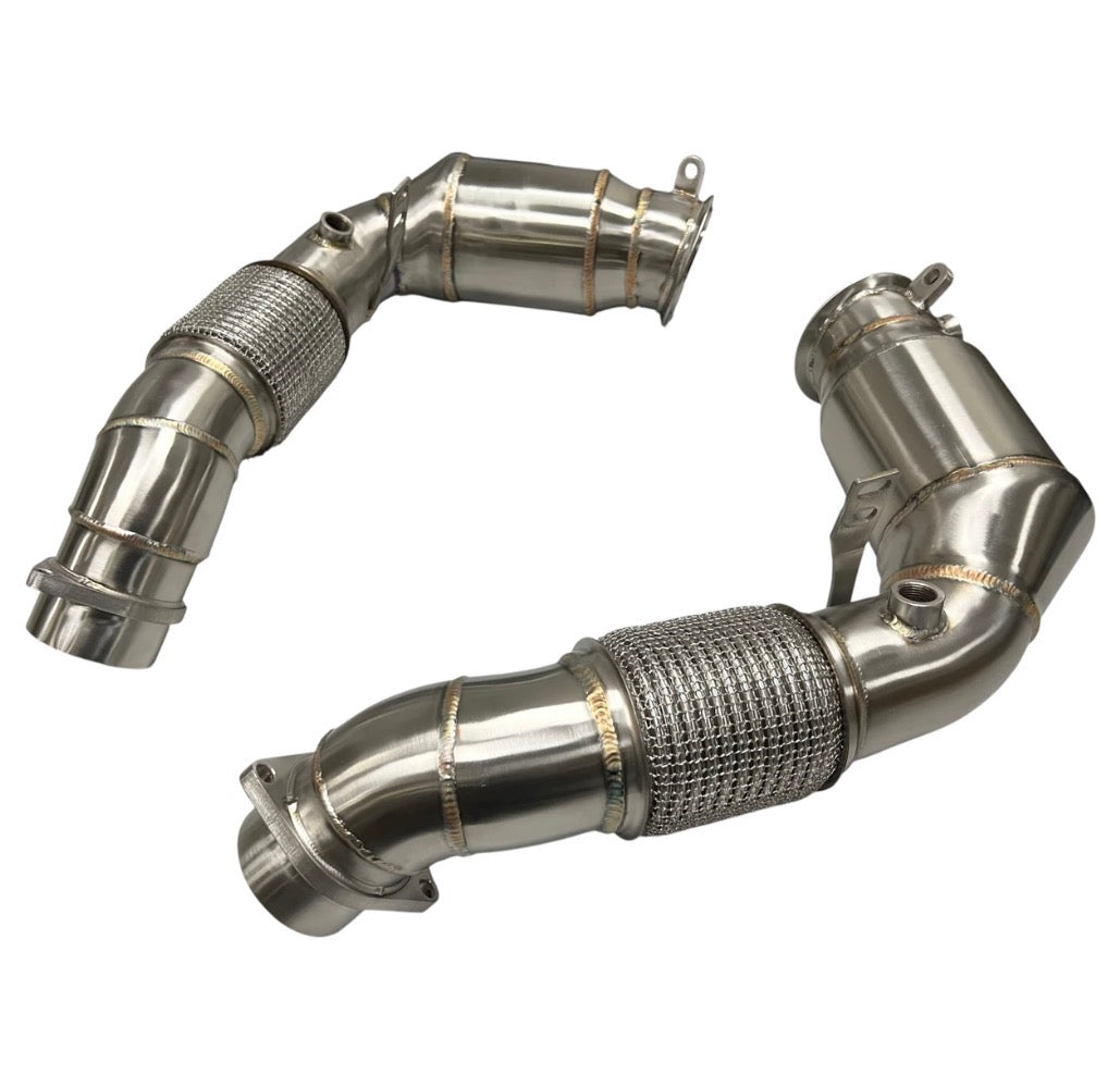 MAD BMW 2024+ S68 Primary Catted Downpipes | G90 G99 M5, F95 F96 X5M/X6M & G05/G06/G07/G09