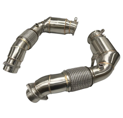 MAD BMW 2024+ S68 Primary Catted Downpipes | G90 G99 M5, F95 F96 X5M/X6M & G05/G06/G07/G09