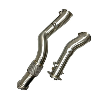MAD BMW 2021+ S58 G80 G82 G83 G87 M3 M4 M2 3.5" Downpipes Catless Hydroformed