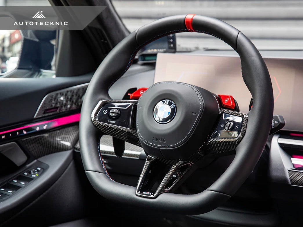 AutoTecknic Carbon Fiber Steering Wheel Trim - G90 / G99 M5