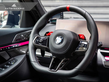 AutoTecknic Carbon Fiber Steering Wheel Trim - G90 / G99 M5