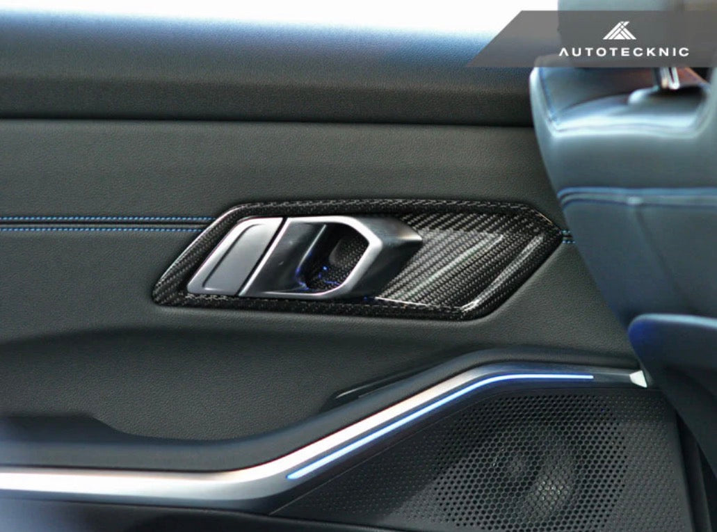 G8x M3/M4 AutoTecknic Dry Carbon Interior Door Handle Trim Set