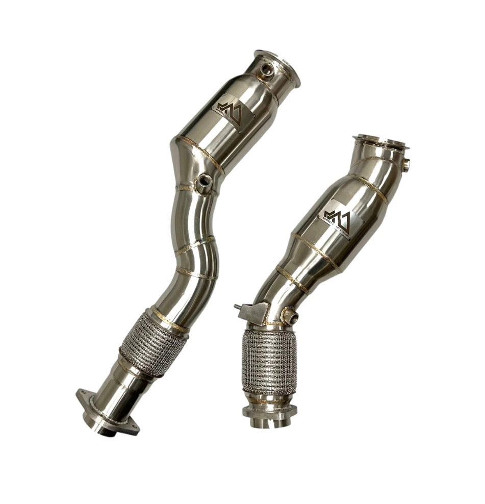 MAD BMW S58 X3M X4M Catted High Flow 200 cell Downpipes