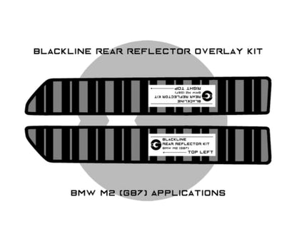 BMW G87 M2 2023+ BLACKLINE Rear Reflector Overlay Kit