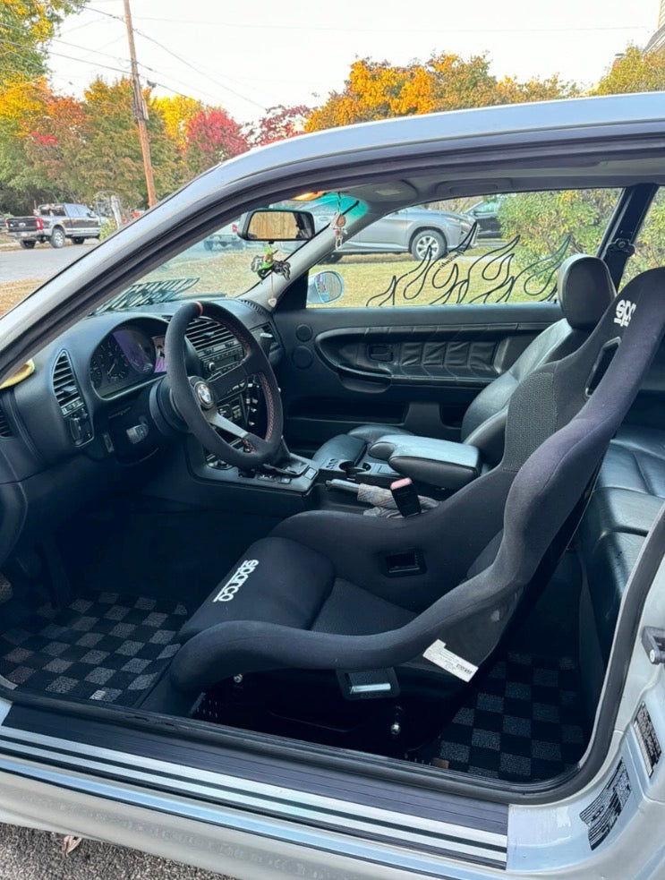 P2M BMW E36 1995-99 3-SERIES COUPE/SEDAN RACE FLOOR MATS : DARK GREY (FRONT/REAR)