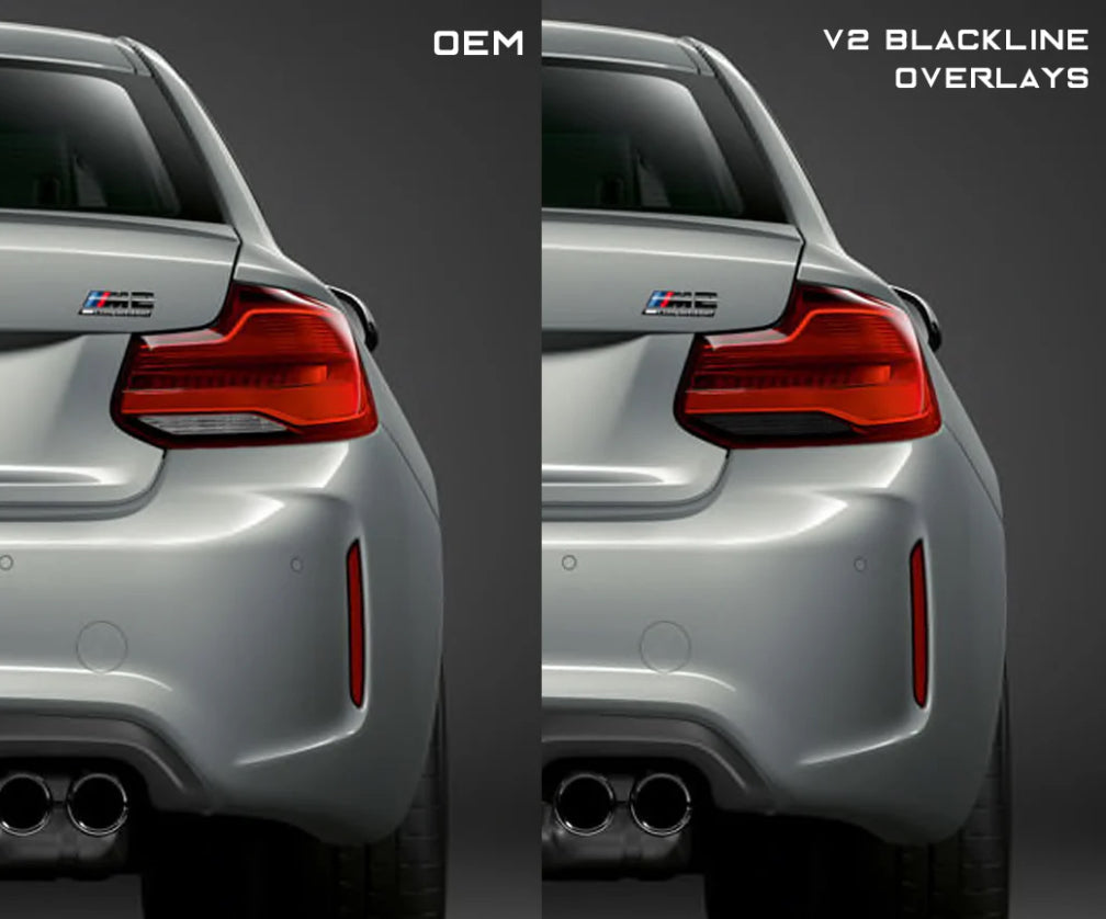 BMW 2 Series M2 Competition 2018-2020 (F22/F87 LCI) BLACKLINE Taillight Overlay Kit