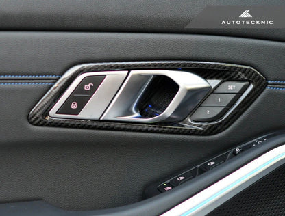 G8x M3/M4 AutoTecknic Dry Carbon Interior Door Handle Trim Set