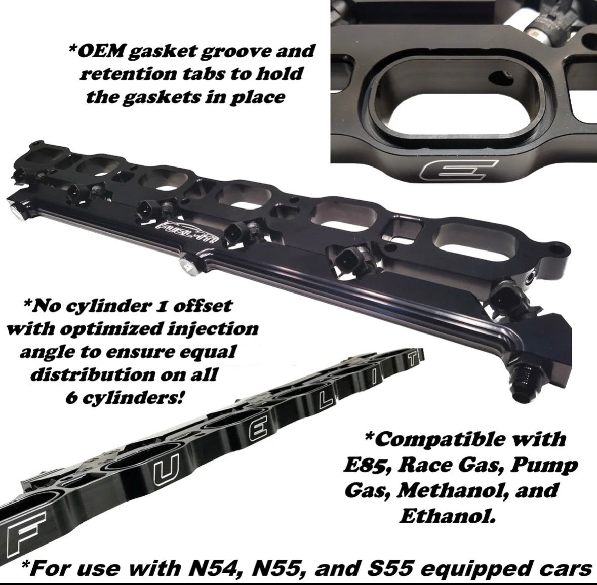 BMS BMW Port Injection Kit for F-Chassis M2, M3, & M4 S55 Motors