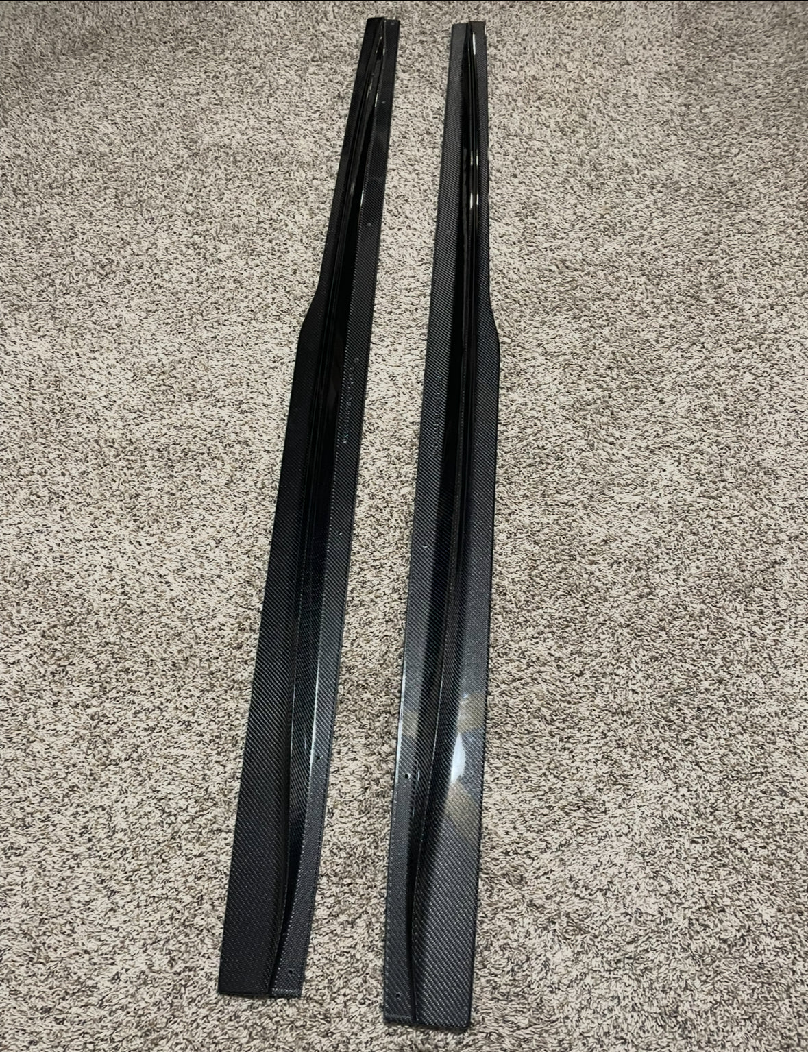 F8x M3/M4 PSM Style Carbon Fiber Side Skirt Extensions (Flat Version)
