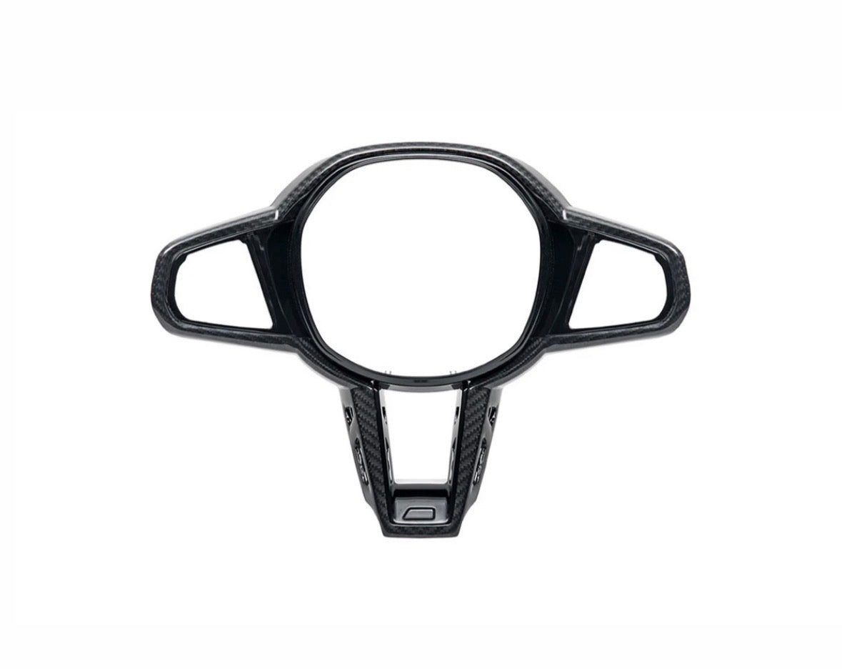 AutoTecknic LCI Carbon Steering Wheel Trim - G2x 3/4 Series 2025-Up