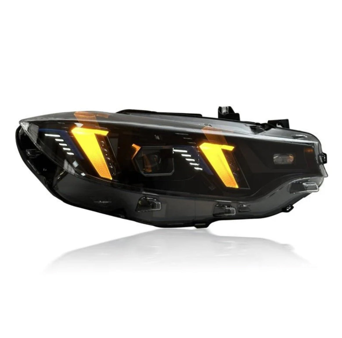 F8X M3/M4 & F32 Coupe Snake Eyes Style LED Headlights With Yellow/White DRL’s