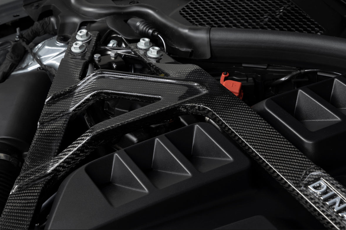Dinan Matte Carbon Fiber Strut Tower Brace (G8x BMW M2/M3/M4)