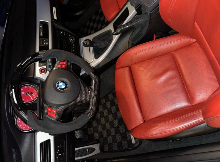 P2M BMW E90 / E92 2006-12 3-SERIES (COUPE/SEDAN) RACE FLOOR MATS : DARK GREY (FRONT/REAR)