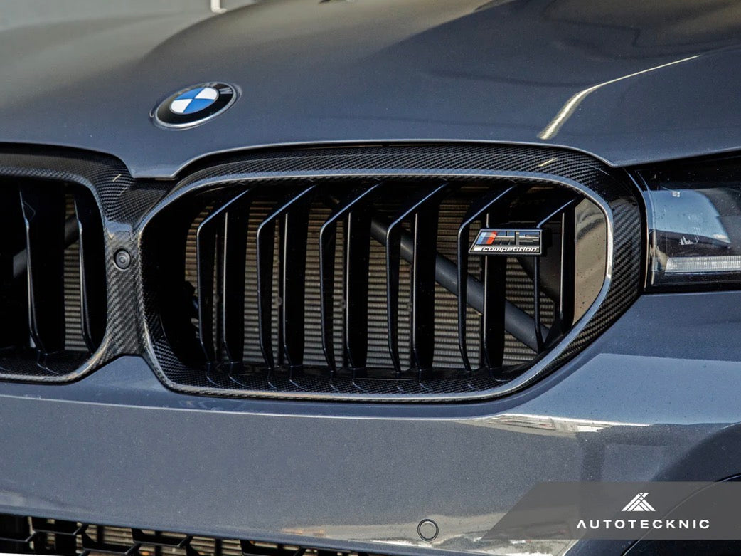 F90 M5 LCI AutoTecknic Replacement Dry Carbon Grille Surround