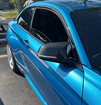 Carbon Fiber M Style Mirror Caps - F Series