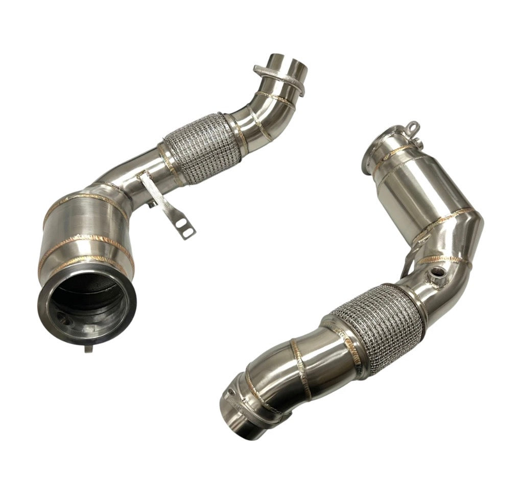 MAD BMW 2024+ S68 Primary Catted Downpipes | G90 G99 M5, F95 F96 X5M/X6M & G05/G06/G07/G09