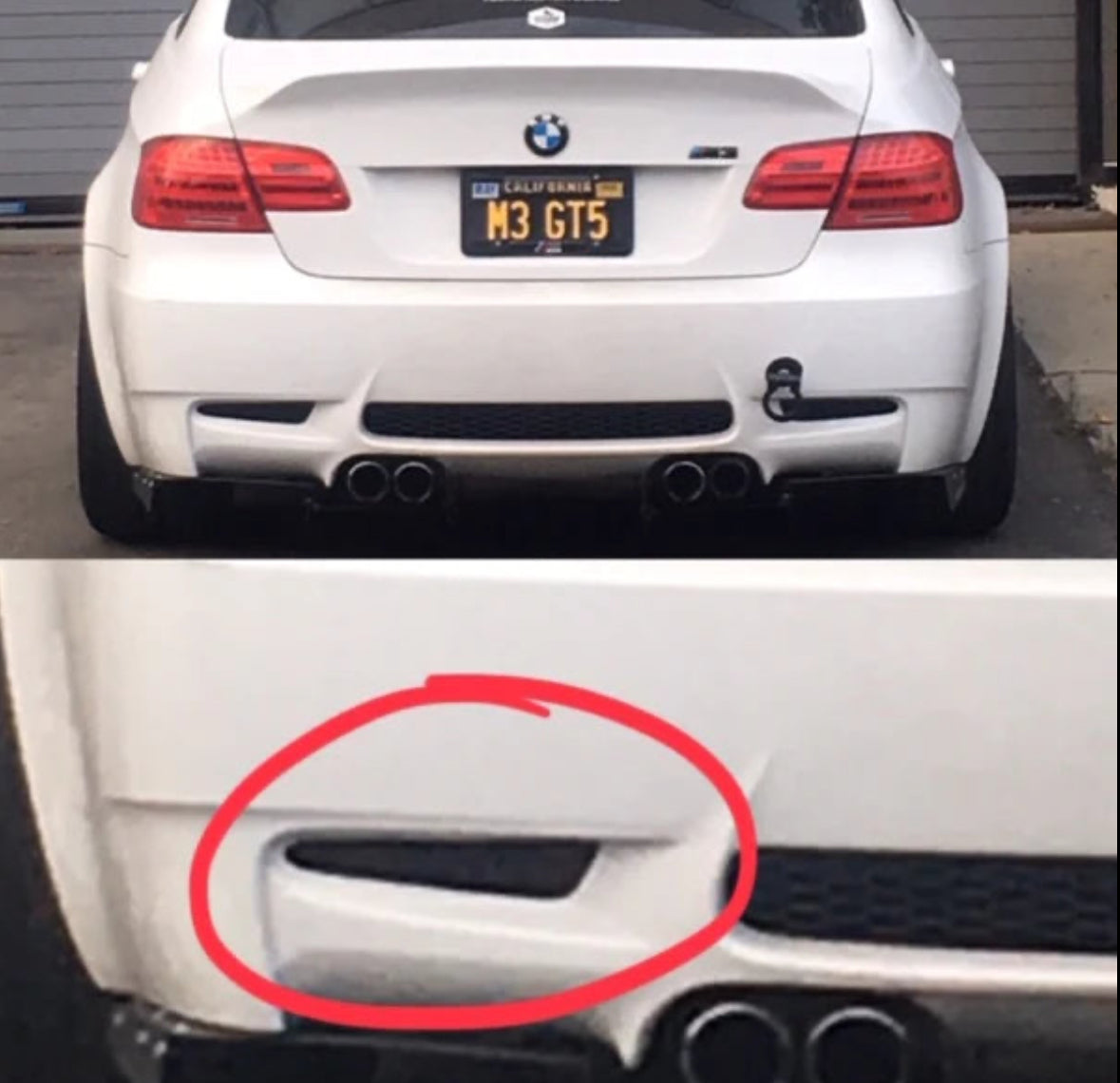 E92/E93 M3 Rear Bumper Vent Overlay