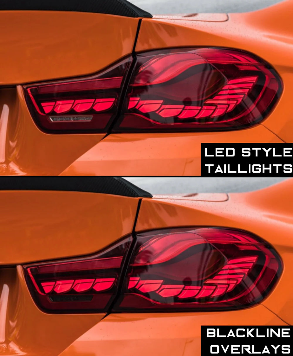 BMW 4 Series (F32/F82 OLED Style Taillights) BLACKLINE Taillight Overlay Kit