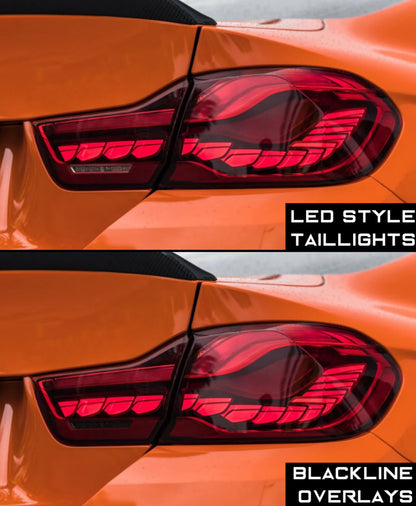 BMW 4 Series (F32/F82 OLED Style Taillights) BLACKLINE Taillight Overlay Kit