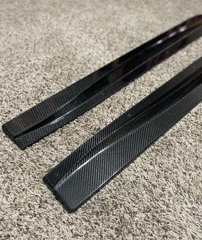 F8x M3/M4 PSM Style Carbon Fiber Side Skirt Extensions (Flat Version)