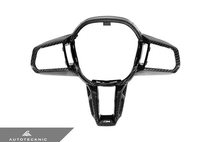 AutoTecknic Carbon Fiber Steering Wheel Trim - G90 / G99 M5