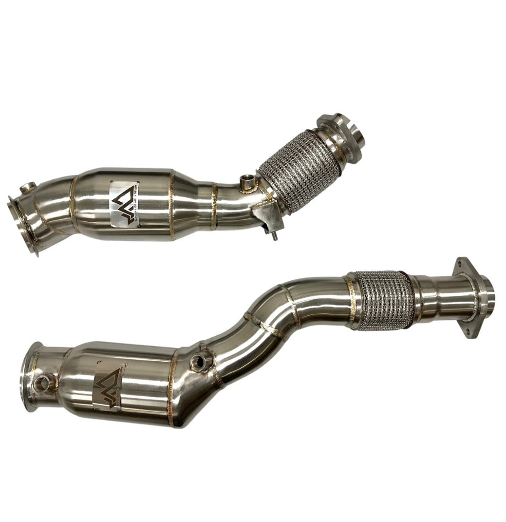 MAD BMW S58 X3M X4M Catted High Flow 200 cell Downpipes