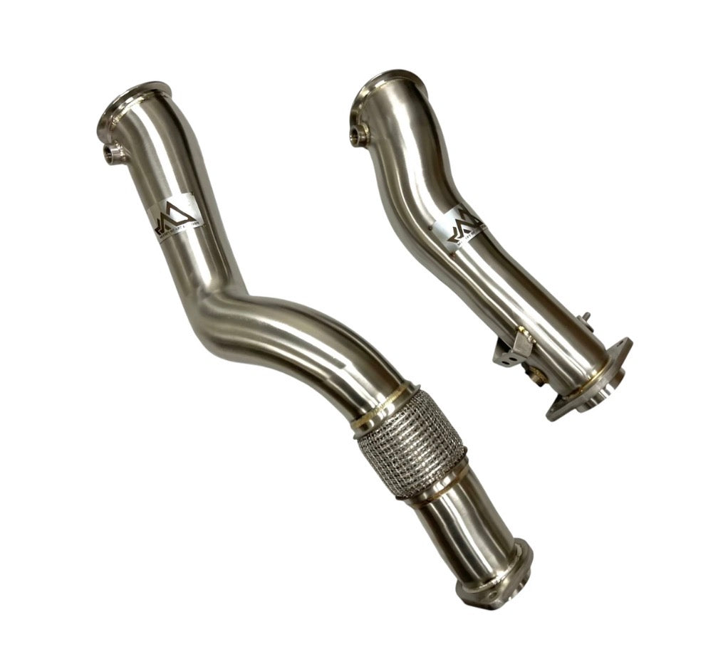 MAD BMW 2021+ S58 G80 G82 G83 G87 M3 M4 M2 3.5" Downpipes Catless Hydroformed