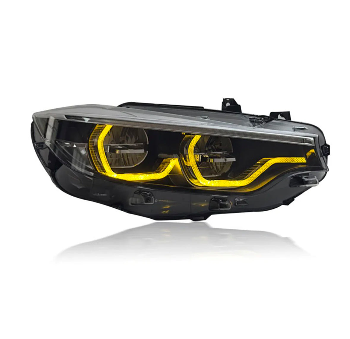 F8x M3/M4 & F32 4 Series Coupe LCI2 Ikon Style Headlights W/ Switchable Yellow/White DRL's