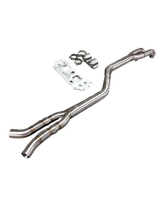 MAD BMW G87 M2 S58 Non-Resonated Single Midpipe (Brace Included)