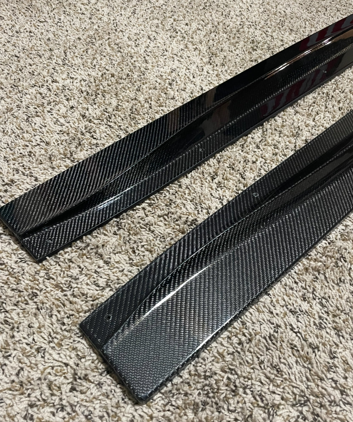F8x M3/M4 PSM Style Carbon Fiber Side Skirt Extensions (Flat Version)