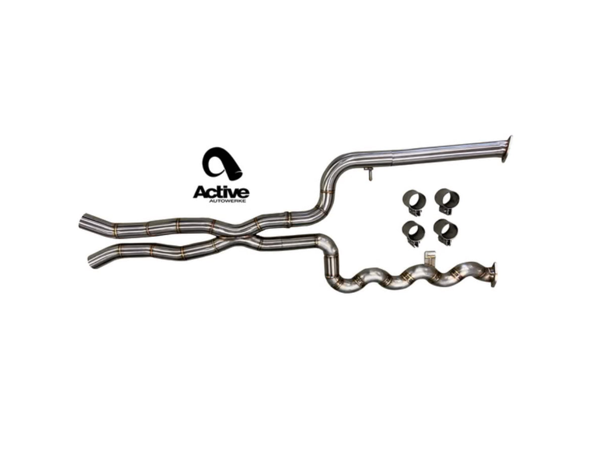 Active Autowerke G80/G82 M3/M4 Signature Equal Length mid-pipe with G-brace