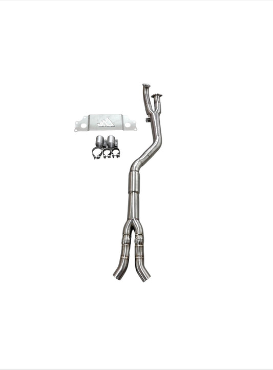 MAD BMW G87 M2 S58 Resonated Single Midpipe (Brace Included)